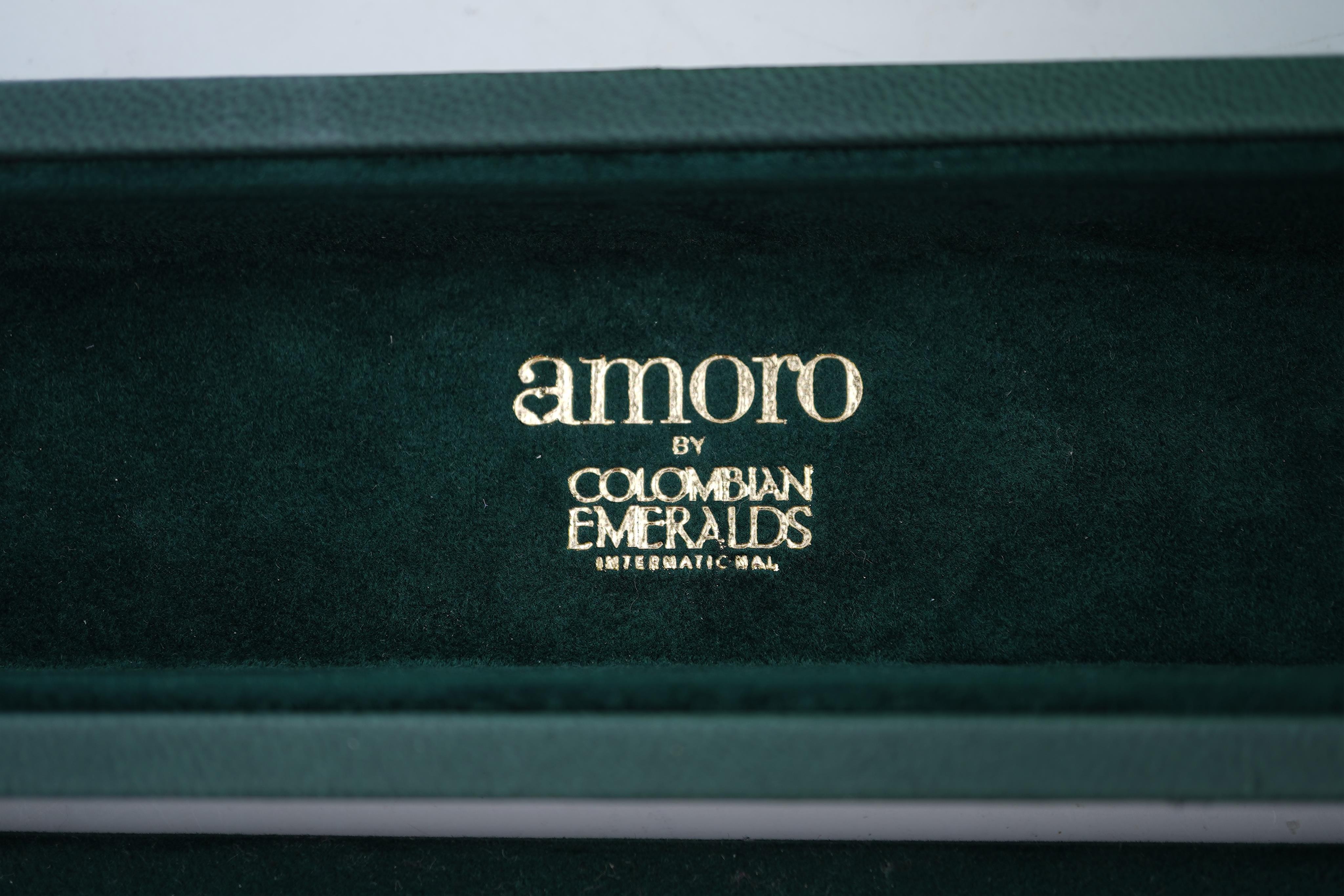 An emerald and diamond bracelet